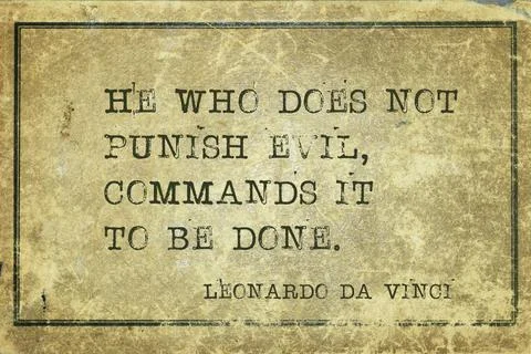 Punish evil DaVinci Stock Illustration