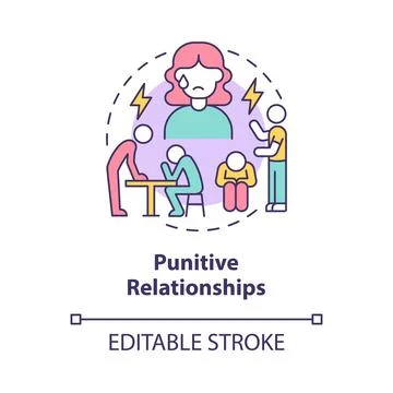 Punitive relationships concept icon イラスト素材