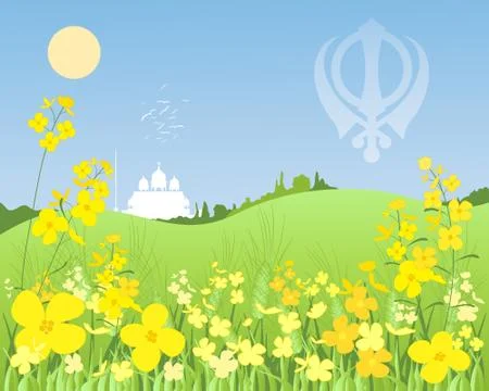 Punjab landscape Stock Illustration