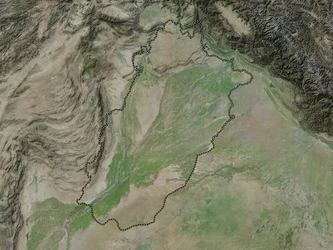 Punjab, Pakistan. High resolution satellite map 스톡 일러스트