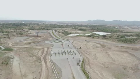 Punjab Road Infrastructure Development and Construction Site in Pakistan Stock Footage 345369657