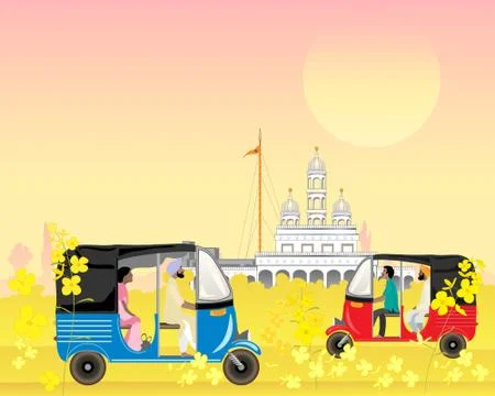 Punjab traffic Stock Illustration