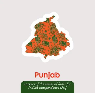 Punjab vector sticker Stock Illustration