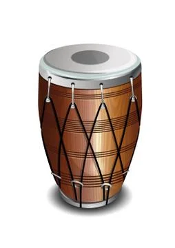 Punjabi drum called Dhol. Drum in the Indian style Stock Illustration