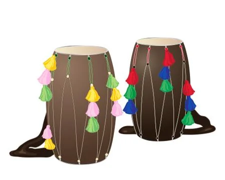 Punjabi drums Stock Illustration