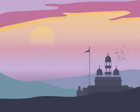 Punjabi landscape Stock Illustration