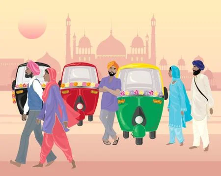 Punjabi life Stock Illustration