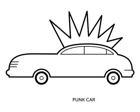 Punk Car Stock Illustration