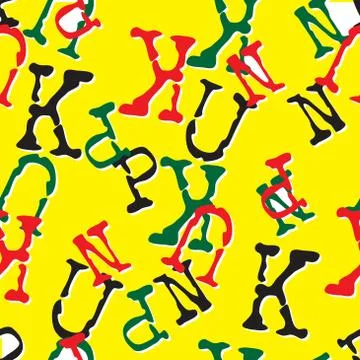 Punk - colored seamless pattern Stock Illustration