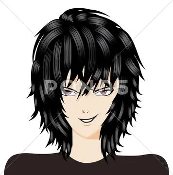 Punk emo boy Stock Illustration