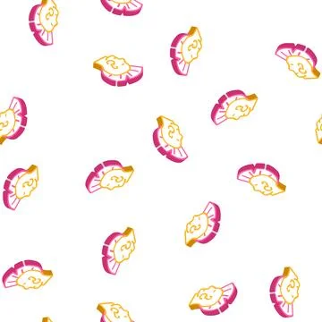 Punk with mohawk isometric icon seamless pattern Stock-Illustration