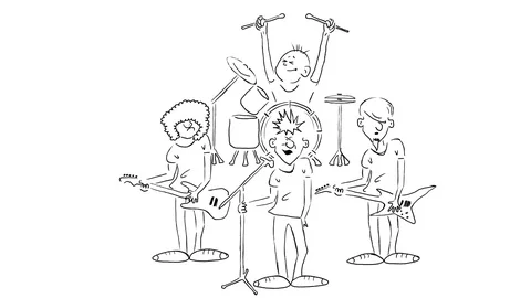 Punk rock concert Stock Footage 129732989