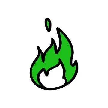 Punk rock flame vector illustration clipart. Simple alternative sticker. Kids Stock Illustration