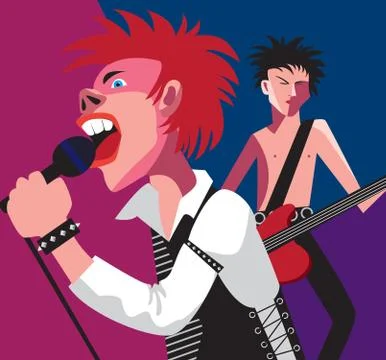Punk rock. Stock Illustration