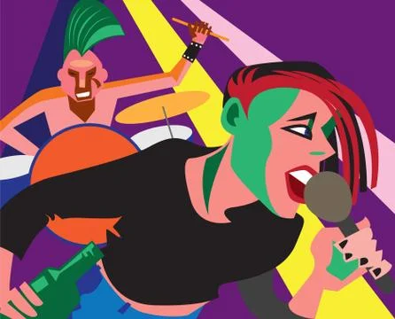 Punk rock. Stock Illustration