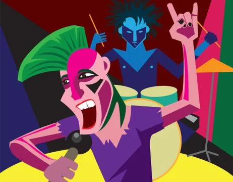 Punk rock. Stock Illustration