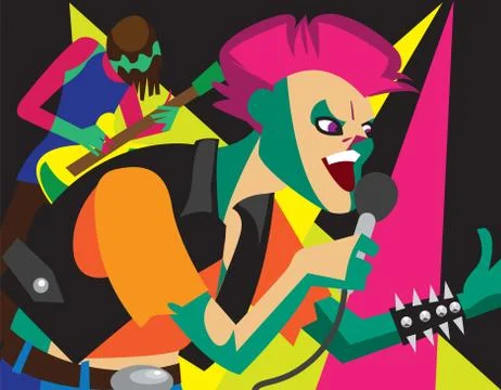 Punk rock. Stock Illustration