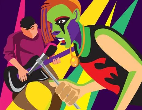 Punk rock. Stock Illustration