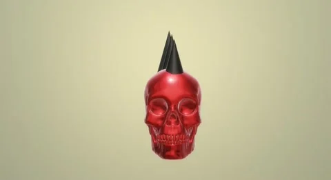 Punk Skull Video stock 216342235