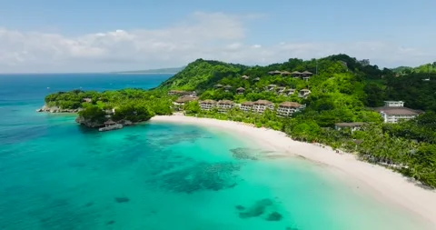 Punta Bunga Beach in Boracay, Philippines. Vídeos de archivo 265075225