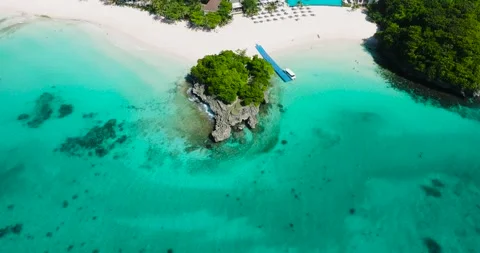 Punta Bunga Beach in Boracay, Philippines. Stock Footage 265610394