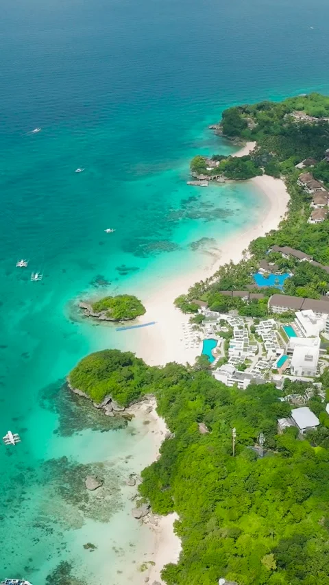 Punta Bunga Beach in Boracay, Philippines. Vídeos de archivo 267681528