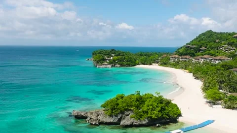 Punta Bunga Beach in Boracay, Philippines. Stock Footage 274036490