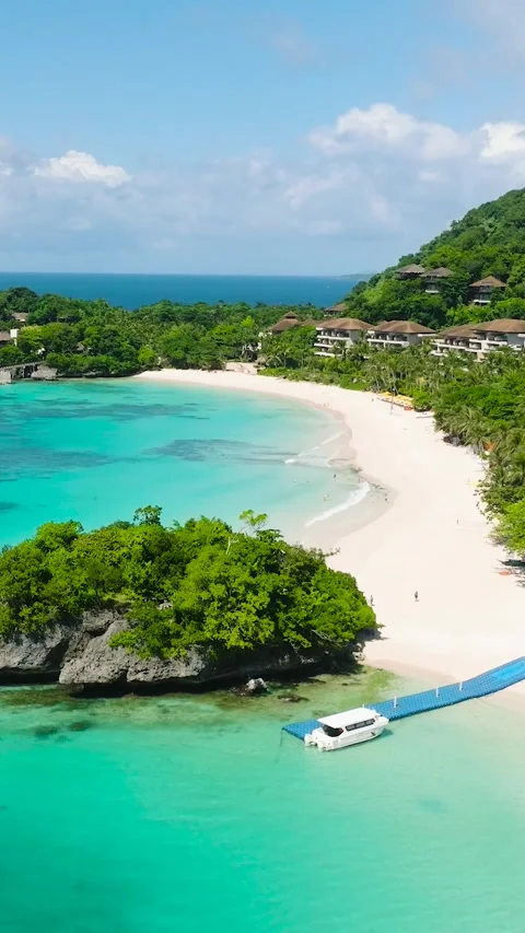 Punta Bunga Beach in Boracay, Philippines. Vídeos de archivo 305128964