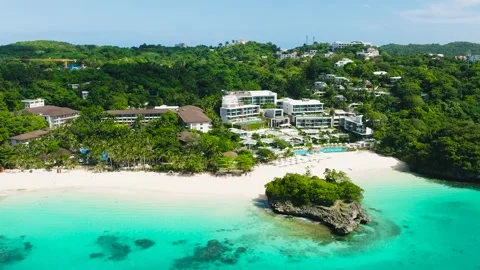 Punta Bunga Beach in Boracay, Philippines. Stock Footage 310153324