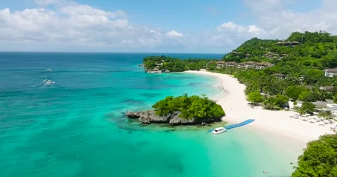 Punta Bunga Beach in Boracay, Philippines. Vídeos de archivo 310710550