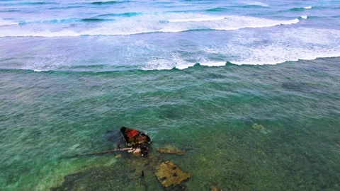 Punta Cana Shipwreck Stock Footage 208076423
