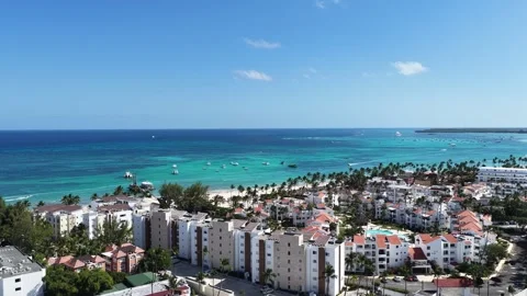 Punta Cana Skyline In Bavaro In Punta Cana Dominican Rep.. Vídeo Stock 324107172