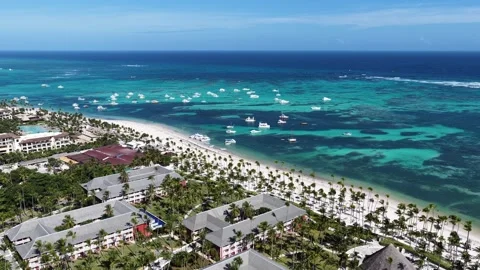 Punta Cana Skyline In Bavaro In Punta Cana Dominican Rep.. Stock Footage 324108713
