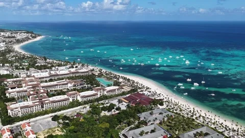 Punta Cana Skyline In Bavaro In Punta Cana Dominican Rep.. Vídeo Stock 324108890