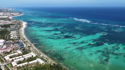 Punta Cana Skyline In Bavaro In Punta Cana Dominican Rep.. Vídeo Stock 324109361