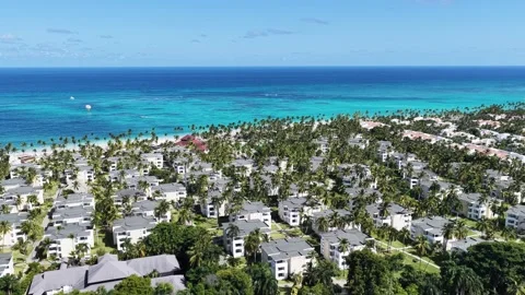 Punta Cana Skyline In Bavaro In Punta Cana Dominican Rep.. Stock Footage 324110365