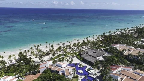 Punta Cana Skyline In Bavaro In Punta Cana Dominican Rep.. Stock Footage 324110414