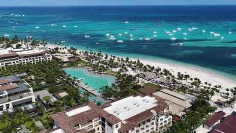 Punta Cana Skyline In Bavaro In Punta Cana Dominican Rep.. Vídeo Stock 324110716