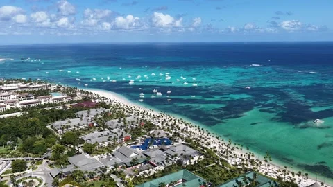 Punta Cana Skyline In Bavaro In Punta Cana Dominican Rep.. Stock Footage 324111077