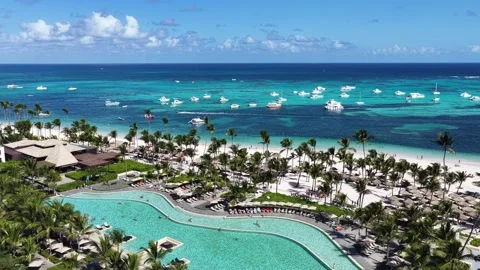 Punta Cana Skyline In Bavaro In Punta Cana Dominican Rep.. Stock Footage 324112264