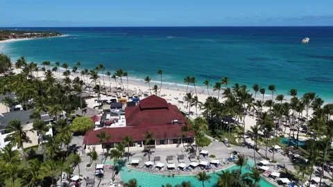 Punta Cana Skyline In Bavaro In Punta Cana Dominican Rep.. Stock Footage 324112947