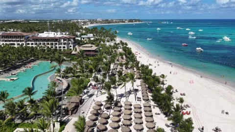 Punta Cana Skyline In Bavaro In Punta Cana Dominican Rep.. 스톡 동영상 324113105