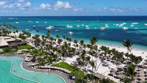 Punta Cana Skyline In Bavaro In Punta Cana Dominican Rep.. 스톡 동영상 324115050