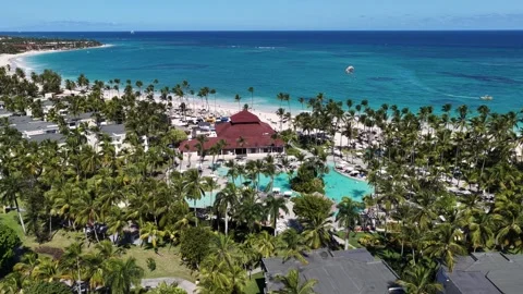 Punta Cana Skyline In Bavaro In Punta Cana Dominican Rep.. 스톡 동영상 324115610
