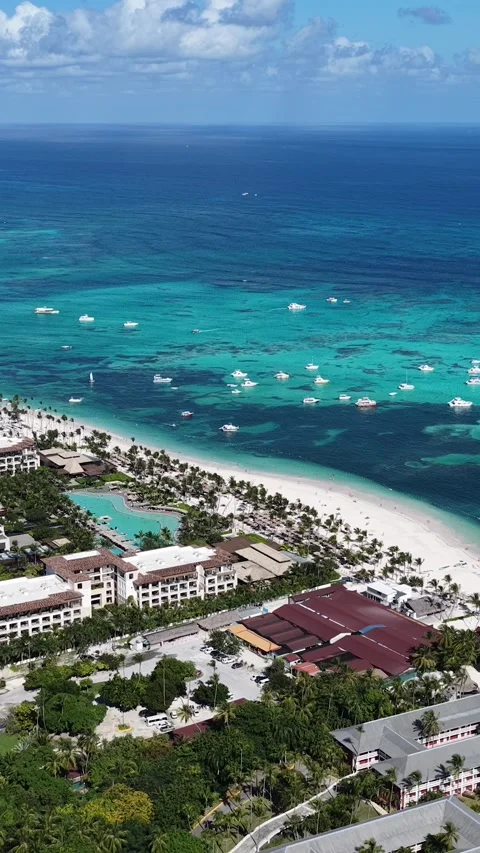 Punta Cana Skyline In Bavaro In Punta Cana Dominican Rep.. Video stock 325199808