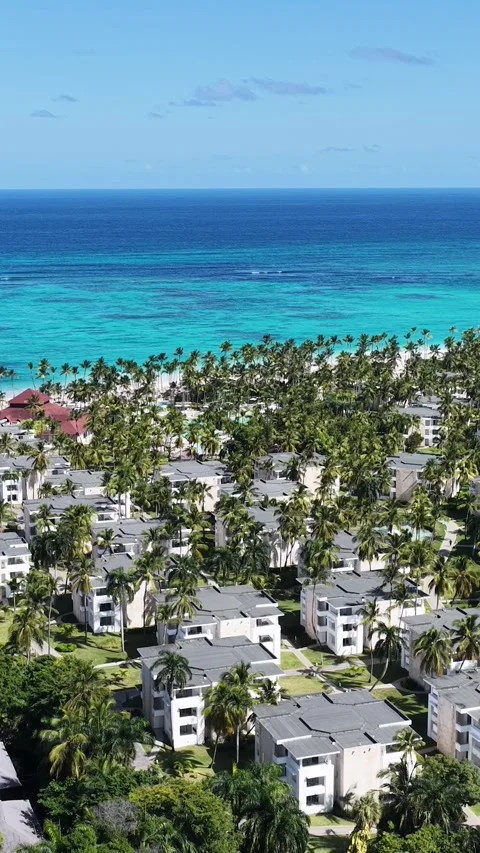 Punta Cana Skyline In Bavaro In Punta Cana Dominican Rep.. Video stock 325201235