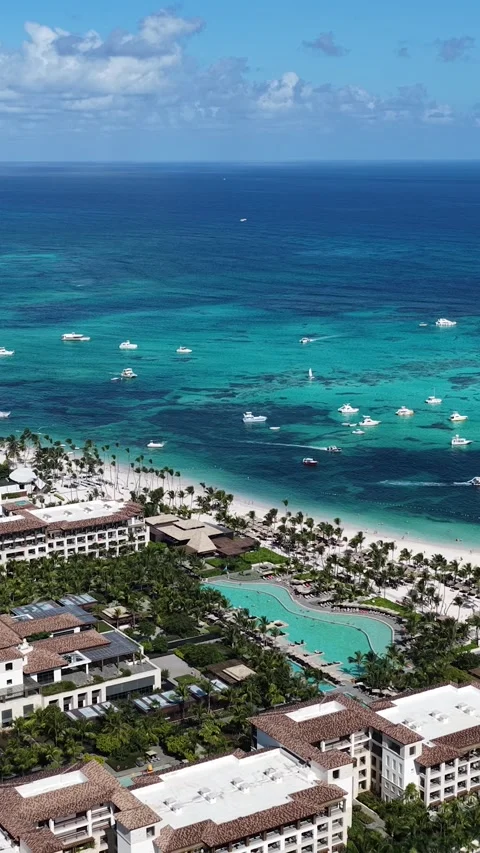 Punta Cana Skyline In Bavaro In Punta Cana Dominican Rep.. Video stock 325201264