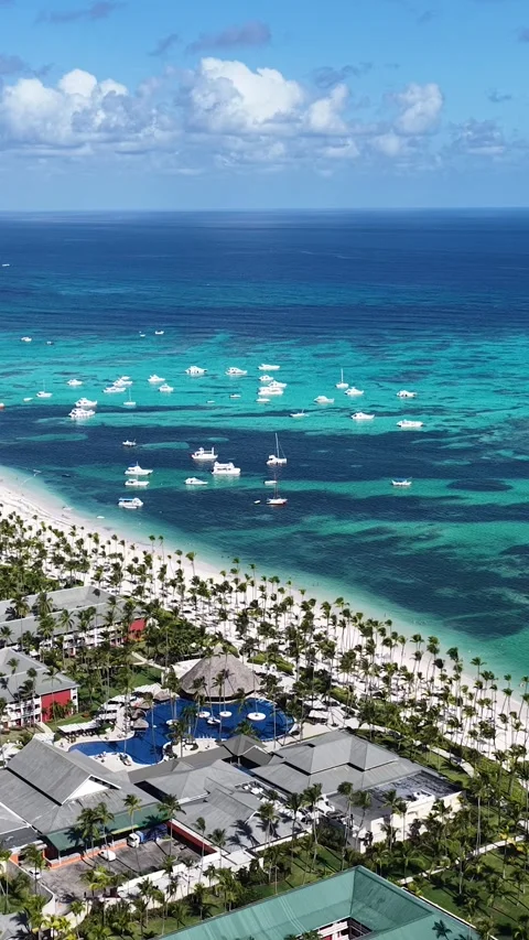 Punta Cana Skyline In Bavaro In Punta Cana Dominican Rep.. Video stock 325201266