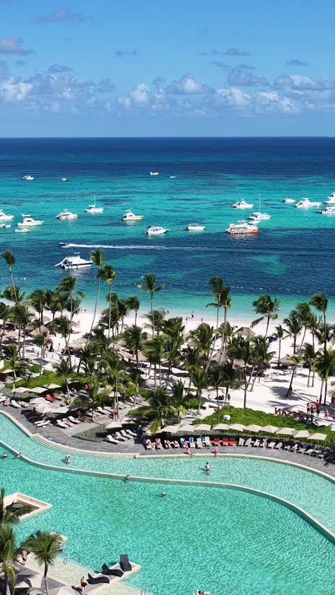 Punta Cana Skyline In Bavaro In Punta Cana Dominican Rep.. Stock Footage 325464752