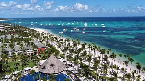 Punta Cana Skyline In Bavaro In Punta Cana Dominican Republic. Stock-Footage 341897872